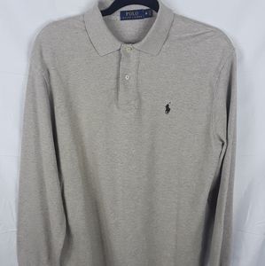 Polo by Ralph Lauren Gray Long Sleeve Polo Shirt